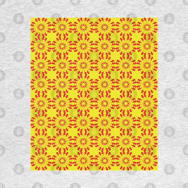 Vintage Yellow Mandala Pattern by Indie Chille